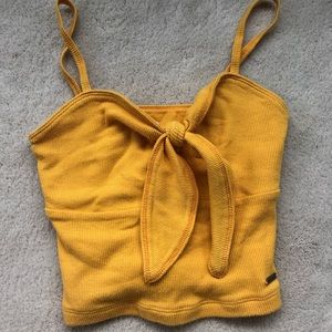 Hollister yellow cropped top